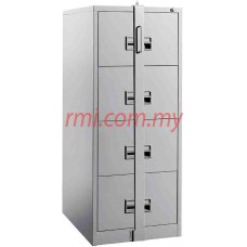 Filling Cabinet @ 4 Drawer c/w Plastic Recess Handle & Locking Bar